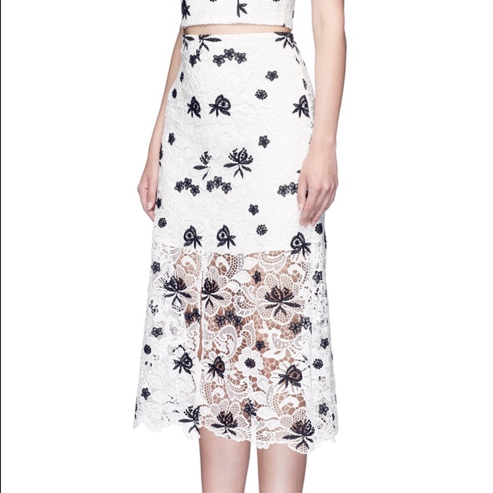 NWT Alice and Olivia Ophelia Lace Skirt Sz4